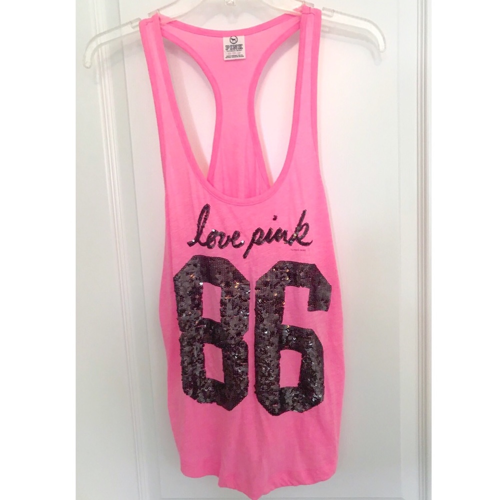 VS PINK Pink Bling Racerback Tank